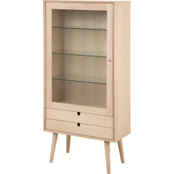 Nordhavn Vitrinekasten|Industriele Kasten|Elowen Vitrinekast Naturel 72cm