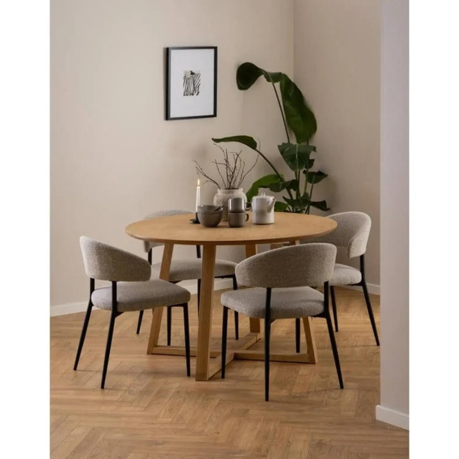 Nordhavn Eettafels|Elska Eettafel Rond Naturel 120cm