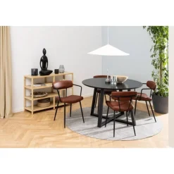 Nordhavn Eettafels|Elska Eettafel Rond Zwart 120cm