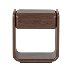 WOOOD Nachtkastjes|Industriele Kasten|Elura Nachtkastje 1 lade Fineer Bruin 51cm