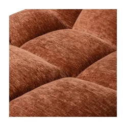 WOOOD Fauteuils|Elvi Draaifauteuil chenille structuur roestbruin