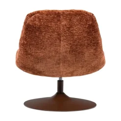 WOOOD Fauteuils|Elvi Draaifauteuil chenille structuur roestbruin