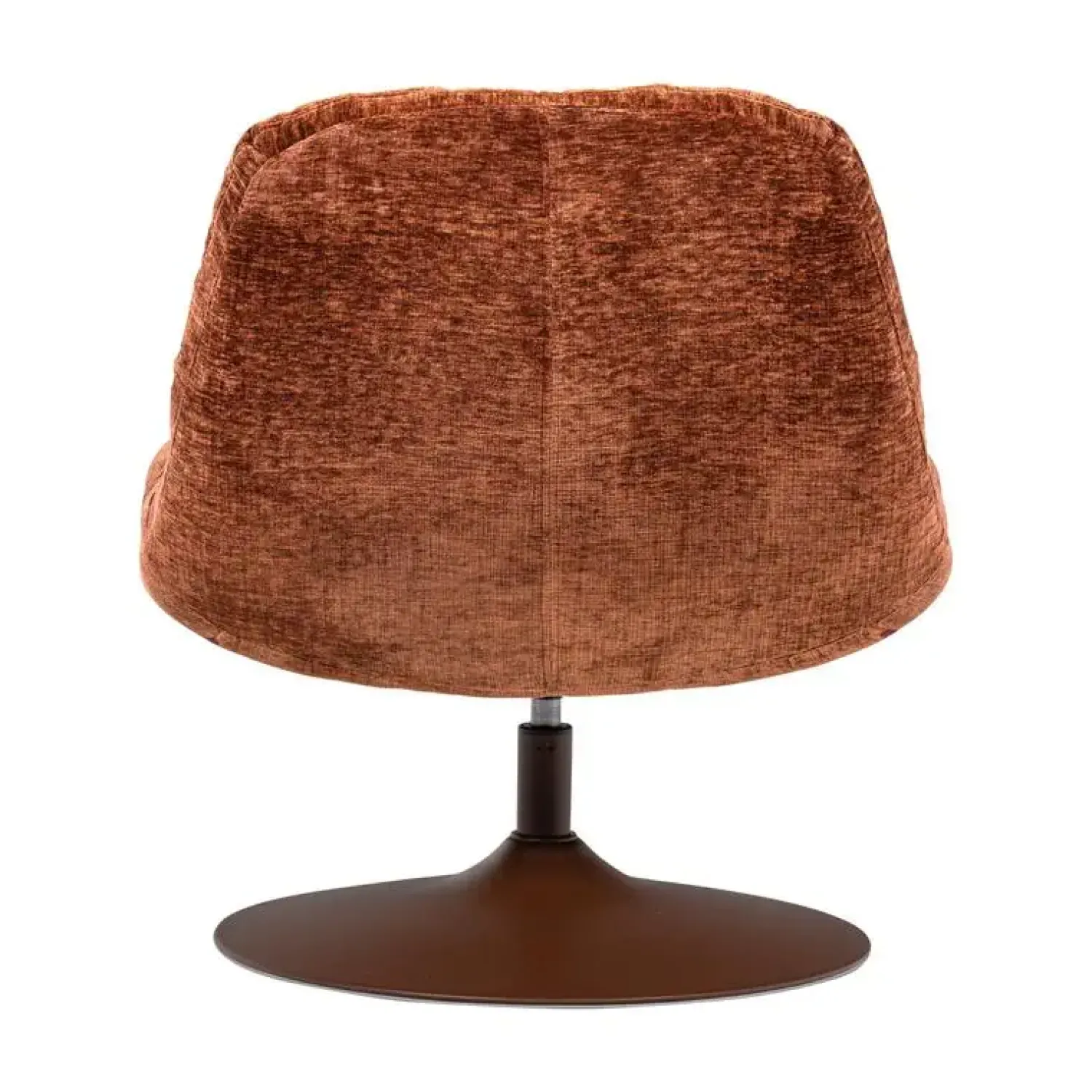 WOOOD Fauteuils|Elvi Draaifauteuil chenille structuur roestbruin