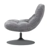 WOOOD Fauteuils|Elvi Draaifauteuil chenille structuur lichtgrijs