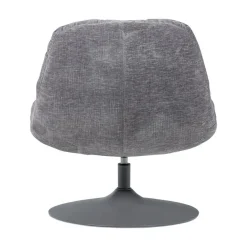 WOOOD Fauteuils|Elvi Draaifauteuil chenille structuur lichtgrijs