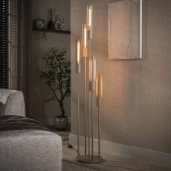Kalfort Vloerlampen|Elvira 5-lichts Vloerlamp getrapt Beige