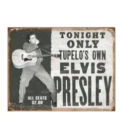Metal Signs Metalen Borden|Elvis Presley tonight only - metalen bord