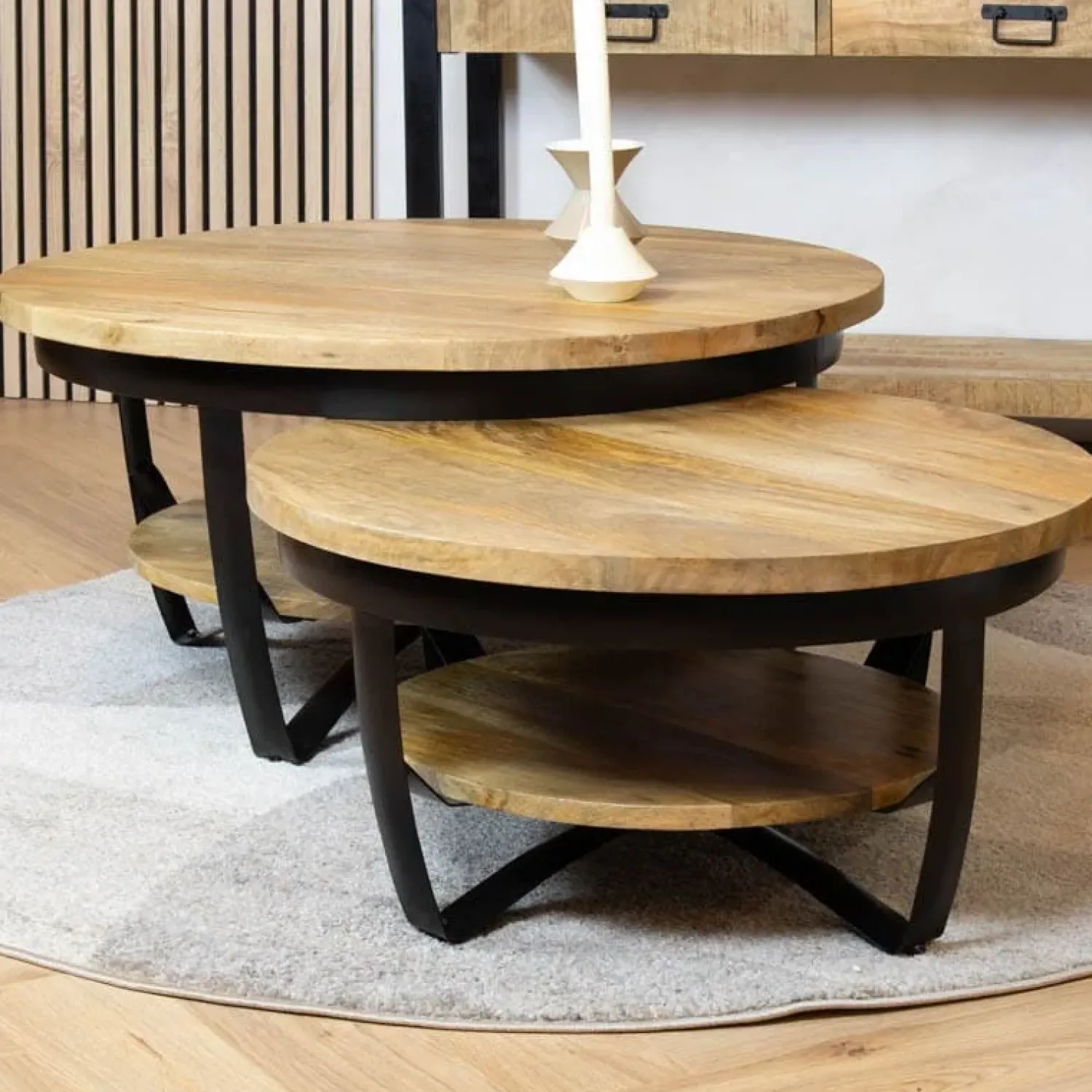 Furndea Salontafels|Emmy salontafel industrieel 90cm