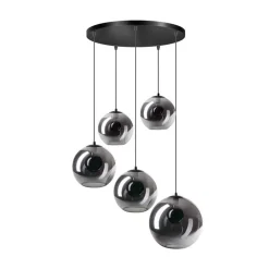 Trading Lighting Hanglampen|Glazen Hanglamp|ETH Valora 5-lichts hanglamp