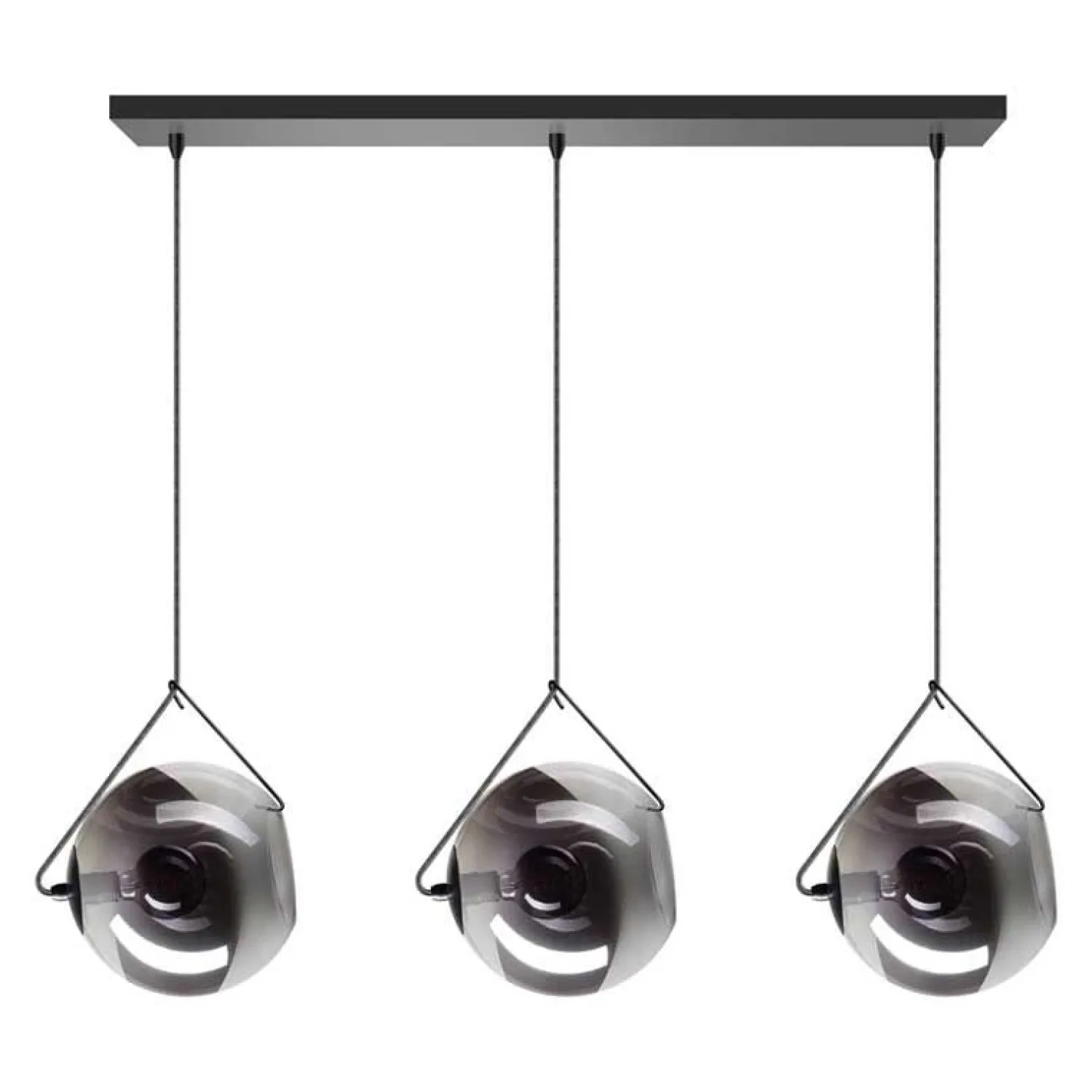Trading Lighting Hanglampen|Glazen Hanglamp|ETH Valora 3-lichts hanglamp