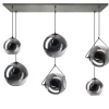 Trading Lighting Hanglampen|Glazen Hanglamp|ETH Valora 6-lichts hanglamp