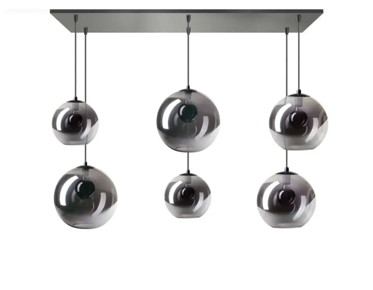 Trading Lighting Hanglampen|Glazen Hanglamp|ETH Valora 6-lichts hanglamp