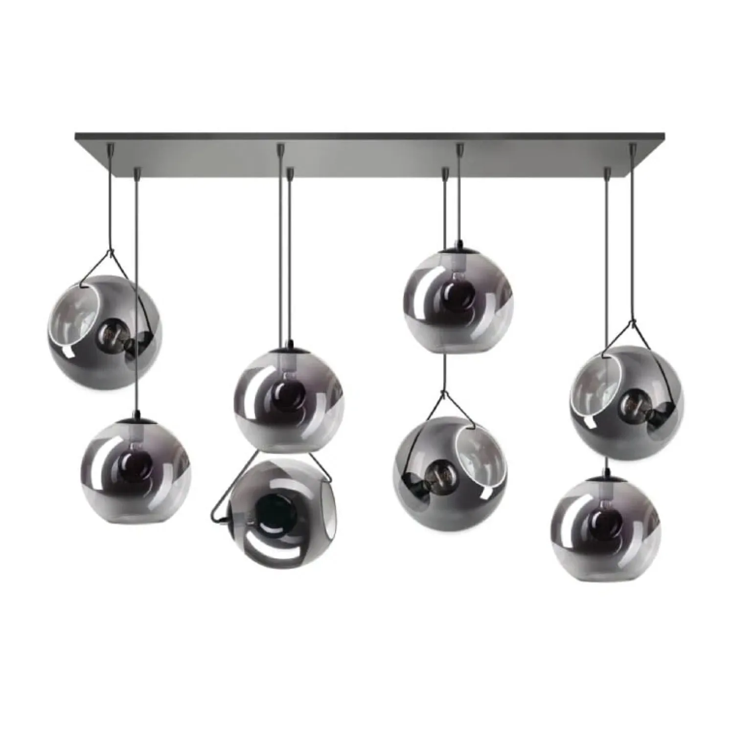 Trading Lighting Hanglampen|Glazen Hanglamp|ETH Valora 8-lights hanglamp