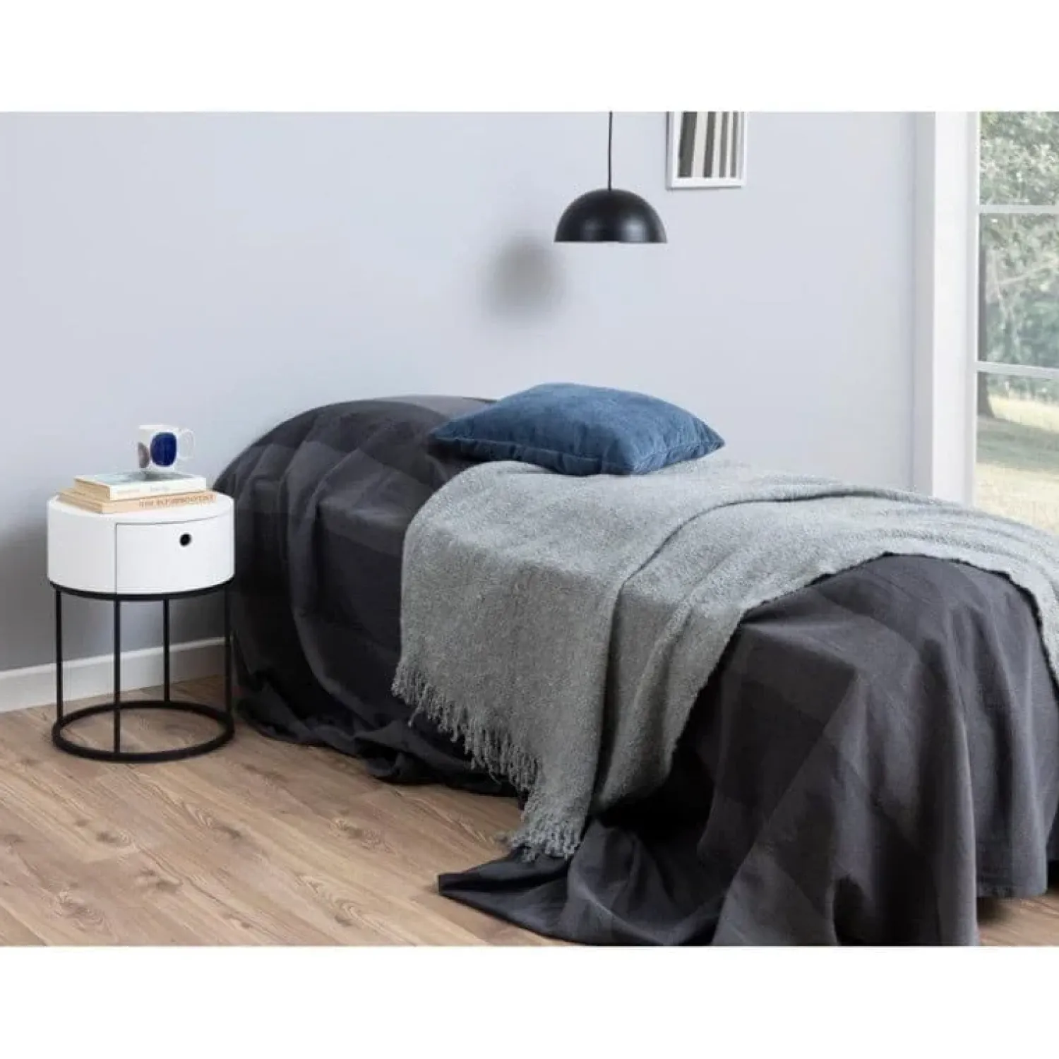 Nordhavn Nachtkastjes|Industriele Kasten|Evara Nachtkastje Wit 40cm