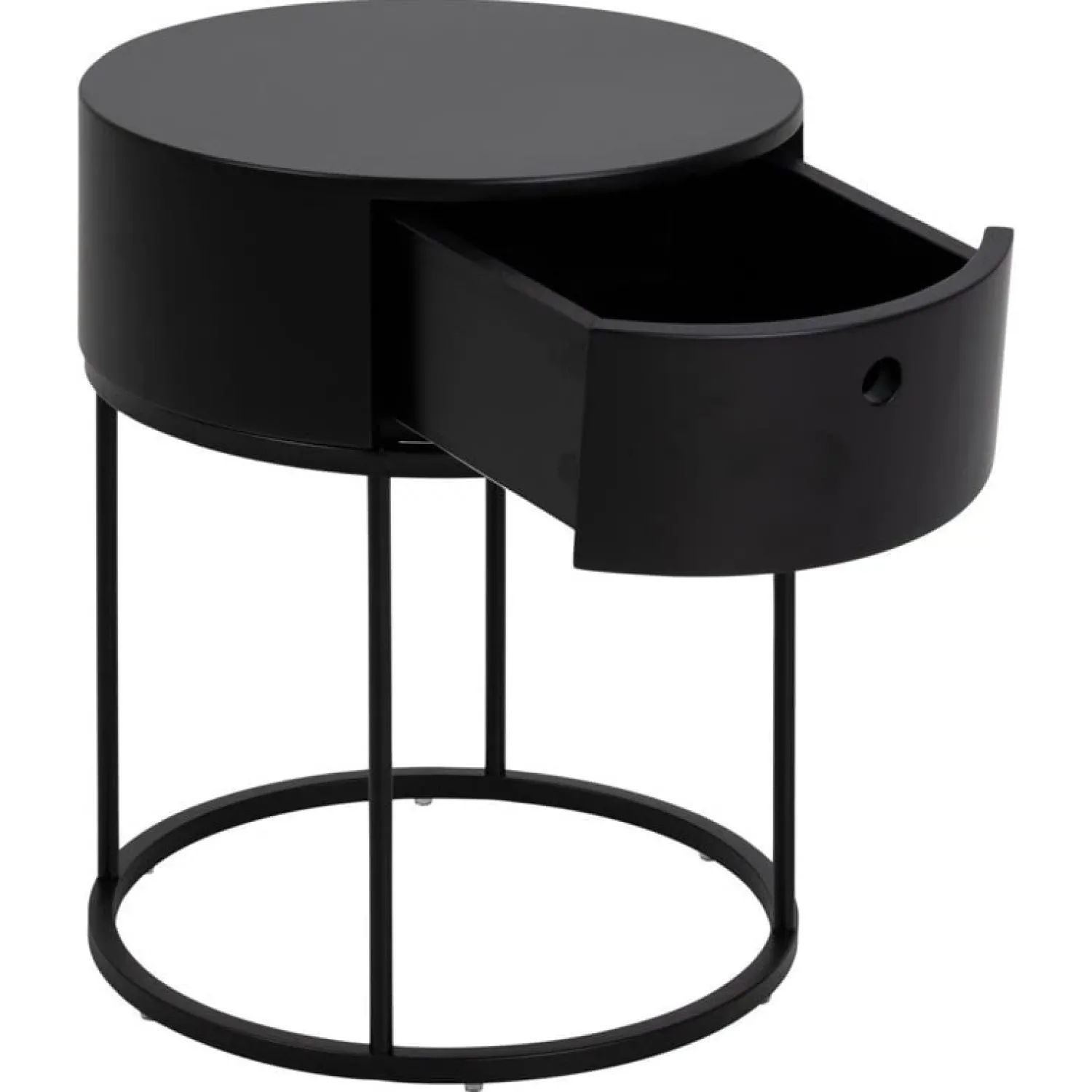 Nordhavn Nachtkastjes|Industriele Kasten|Evara Nachtkastje Zwart 40cm