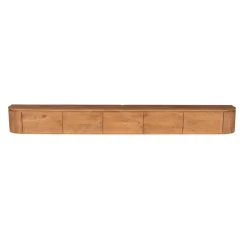 Furndea Industriele Kasten|Tv Meubels|Evi Zwevend Tv meubel Naturel Mangohout 280cm