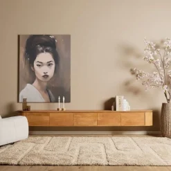 Furndea Industriele Kasten|Tv Meubels|Evi Zwevend Tv meubel Naturel Mangohout 280cm