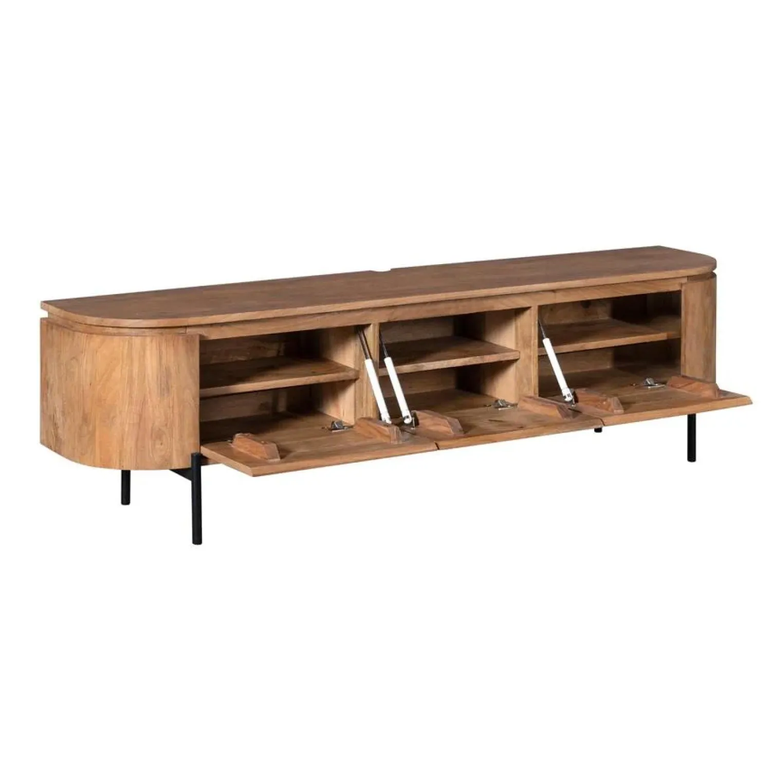 Furndea Industriele Kasten|Tv Meubels|Evi Zwevend Tv meubel Naturel Mangohout 160cm