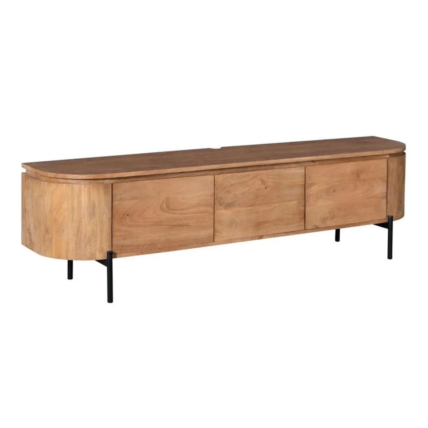 Furndea Industriele Kasten|Tv Meubels|Evi Zwevend Tv meubel Naturel Mangohout 160cm