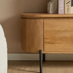 Furndea Industriele Kasten|Tv Meubels|Evi Zwevend Tv meubel Naturel Mangohout 160cm