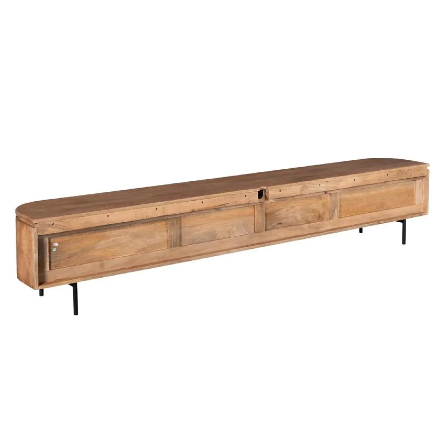 Furndea Industriele Kasten|Tv Meubels|Evi Zwevend Tv meubel Naturel Mangohout 200cm