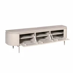 Furndea Industriele Kasten|Tv Meubels|Evi Zwevend Tv meubel Taupe Mangohout 160cm