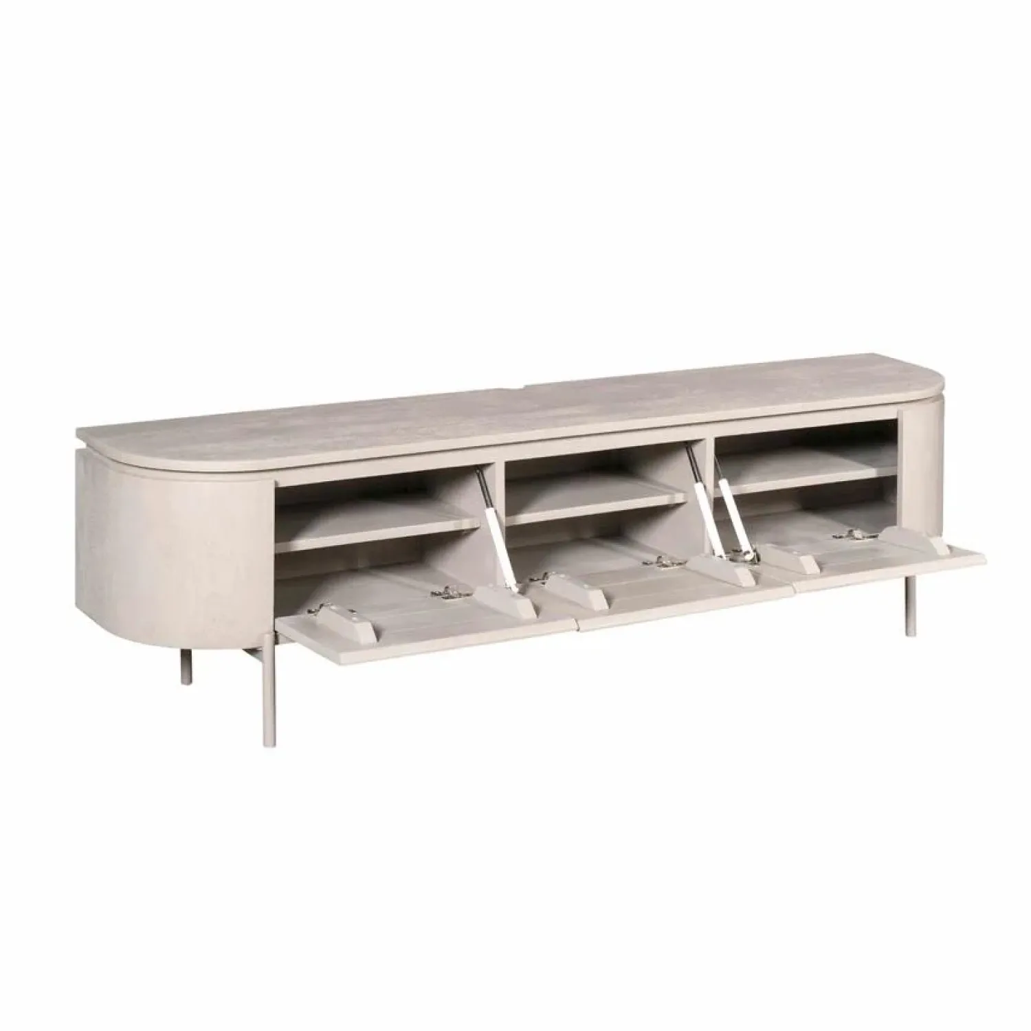Furndea Industriele Kasten|Tv Meubels|Evi Zwevend Tv meubel Taupe Mangohout 160cm