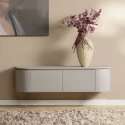 Furndea Industriele Kasten|Tv Meubels|Evi Zwevend Tv meubel Taupe Mangohout 120cm