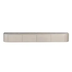 Furndea Industriele Kasten|Tv Meubels|Evi Zwevend Tv meubel Taupe Mangohout 240cm