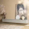Furndea Industriele Kasten|Tv Meubels|Evi Zwevend Tv meubel Taupe Mangohout 280cm