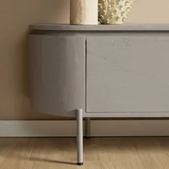 Furndea Industriele Kasten|Tv Meubels|Evi Zwevend Tv meubel Taupe Mangohout 280cm