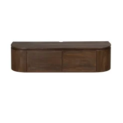 Furndea Industriele Kasten|Tv Meubels|Evi Zwevend Tv meubel Walnoot Mangohout 120cm