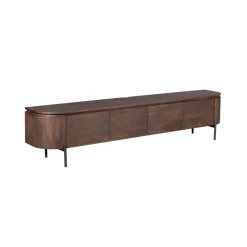Furndea Industriele Kasten|Tv Meubels|Evi Zwevend Tv meubel Walnoot Mangohout 200cm