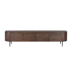 Furndea Industriele Kasten|Tv Meubels|Evi Zwevend Tv meubel Walnoot Mangohout 200cm