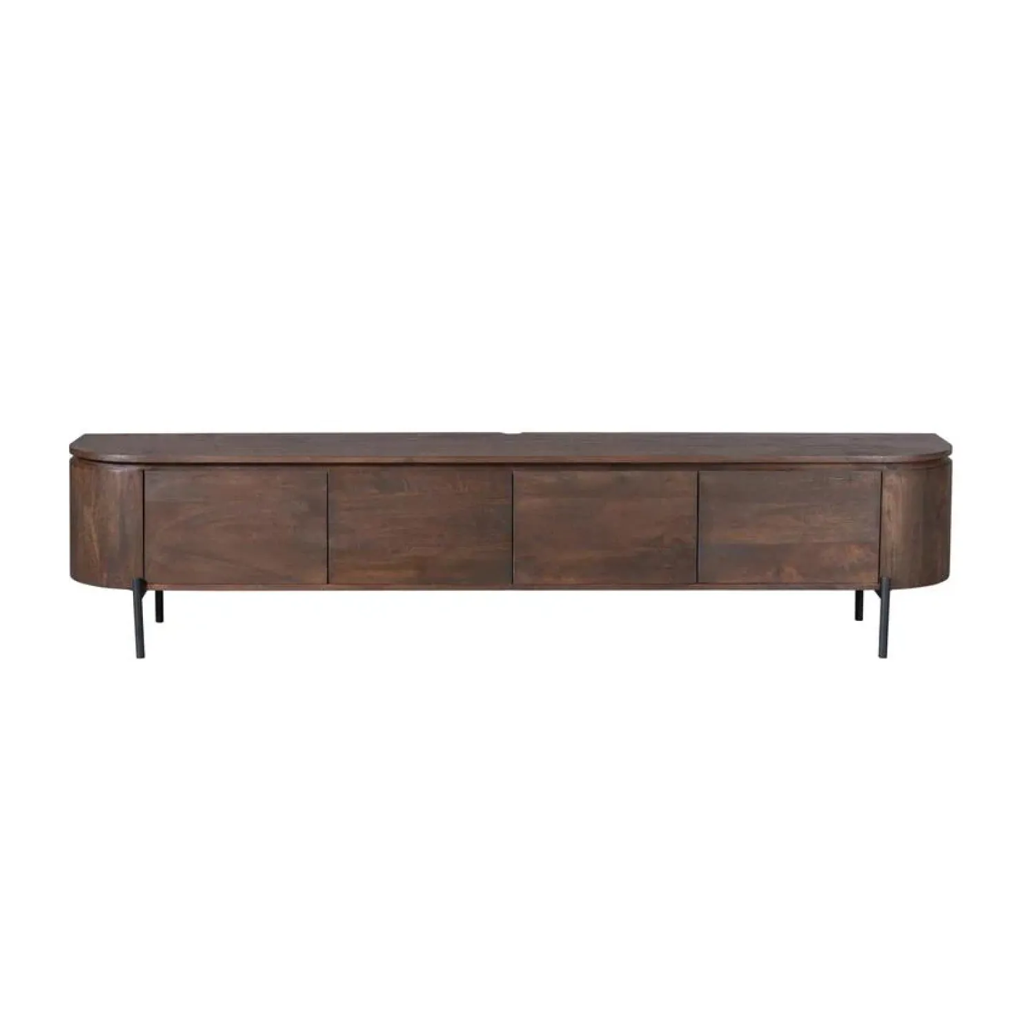 Furndea Industriele Kasten|Tv Meubels|Evi Zwevend Tv meubel Walnoot Mangohout 200cm