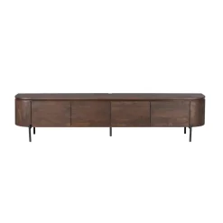 Furndea Industriele Kasten|Tv Meubels|Evi Zwevend Tv meubel Walnoot Mangohout 240cm