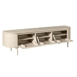 Furndea Industriele Kasten|Tv Meubels|Evi Zwevend Tv meubel Zand Mangohout 160cm