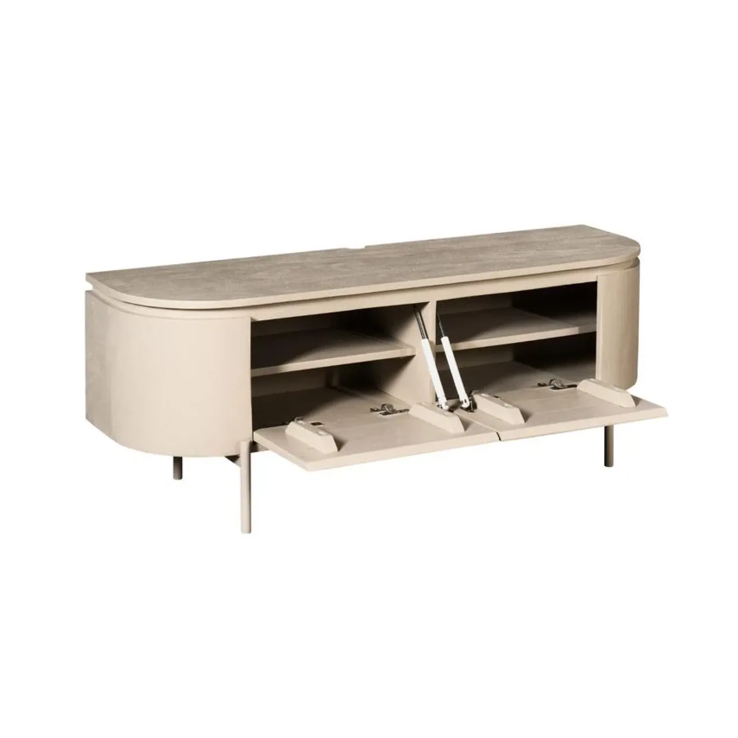 Furndea Industriele Kasten|Tv Meubels|Evi Zwevend Tv meubel Zand Mangohout 120cm