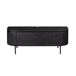Furndea Industriele Kasten|Tv Meubels|Evi Zwevend Tv meubel Zwart Mangohout 120cm