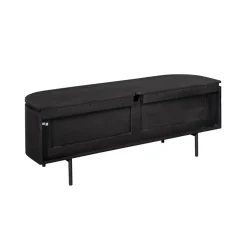 Furndea Industriele Kasten|Tv Meubels|Evi Zwevend Tv meubel Zwart Mangohout 120cm
