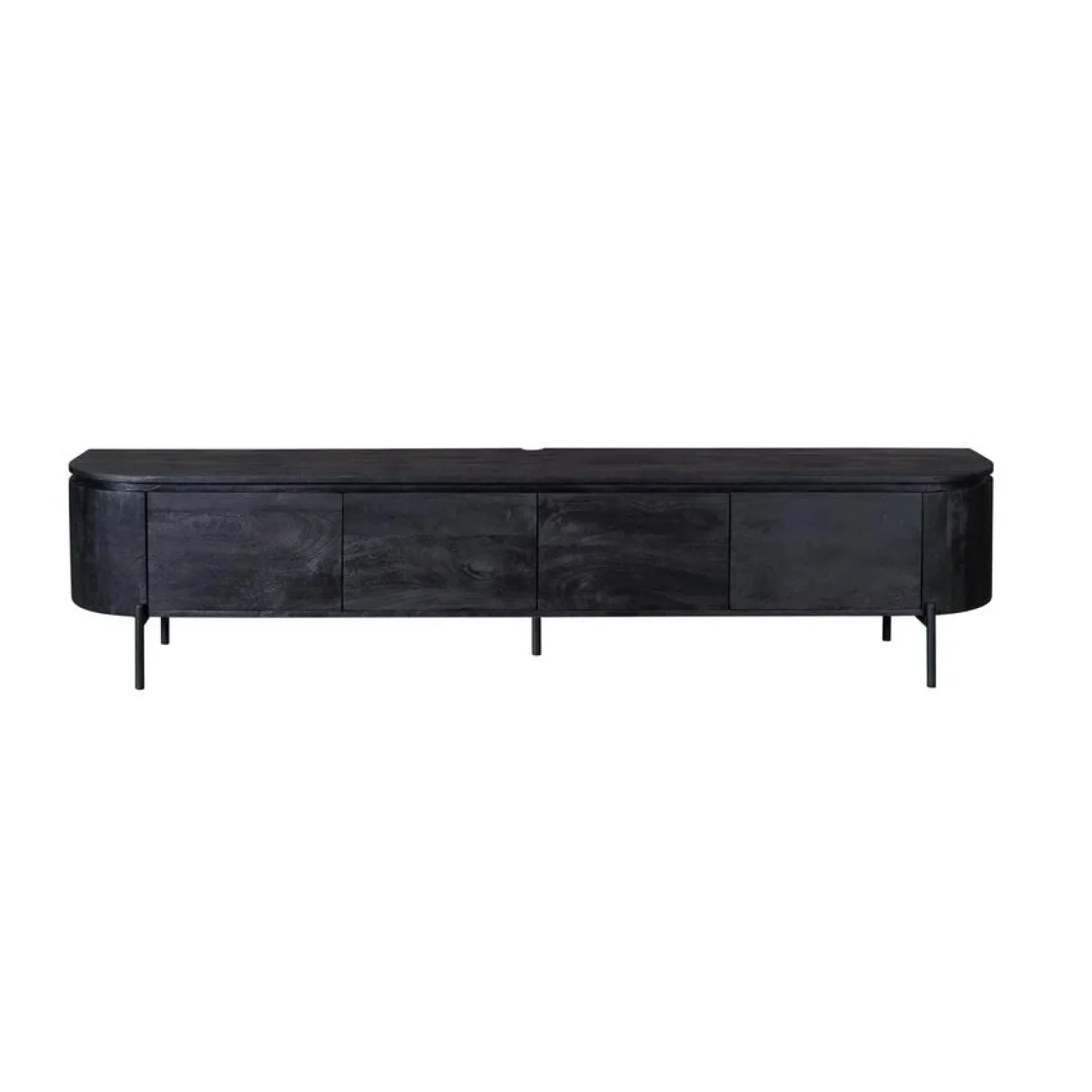 Furndea Industriele Kasten|Tv Meubels|Evi Zwevend Tv meubel Zwart Mangohout 240cm