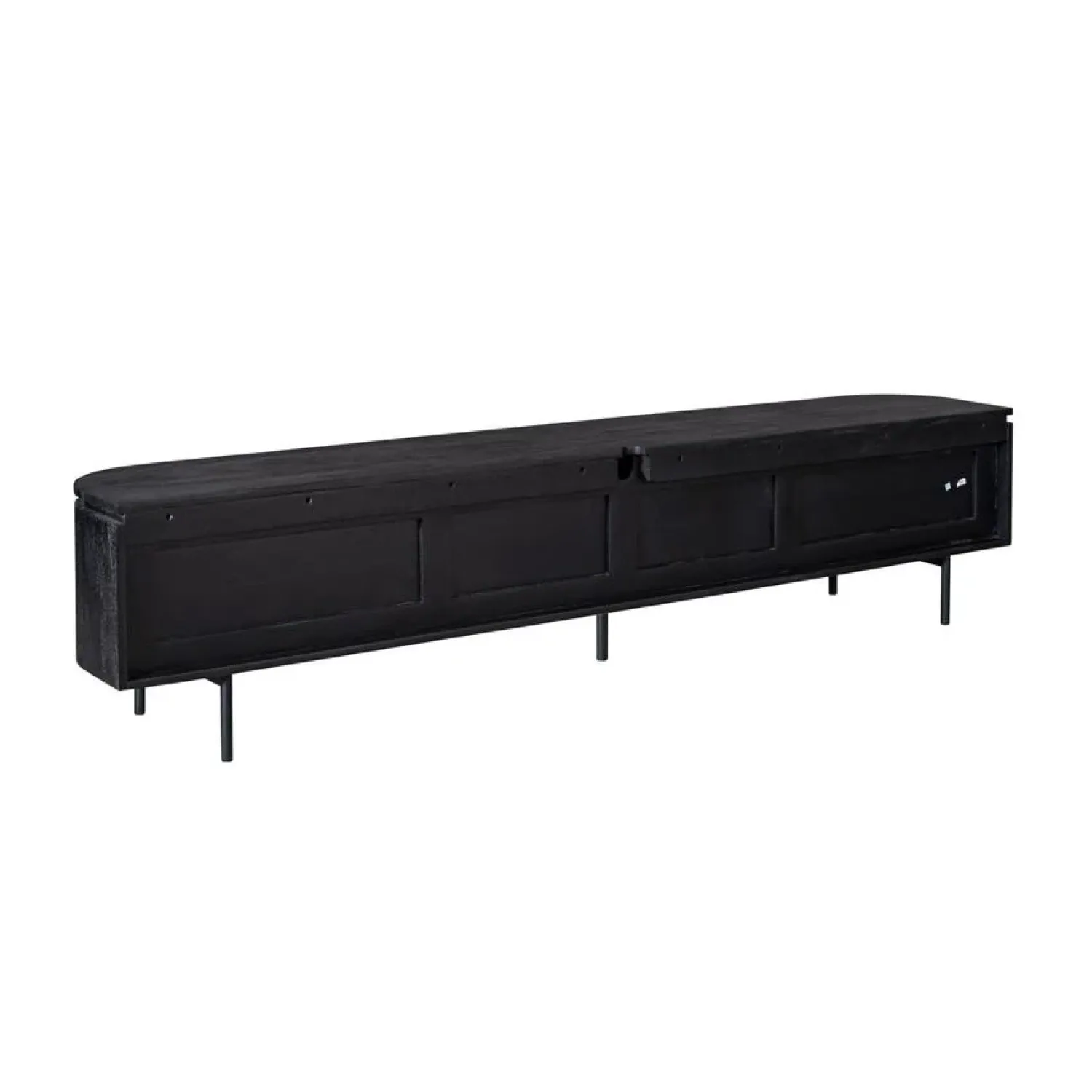 Furndea Industriele Kasten|Tv Meubels|Evi Zwevend Tv meubel Zwart Mangohout 240cm