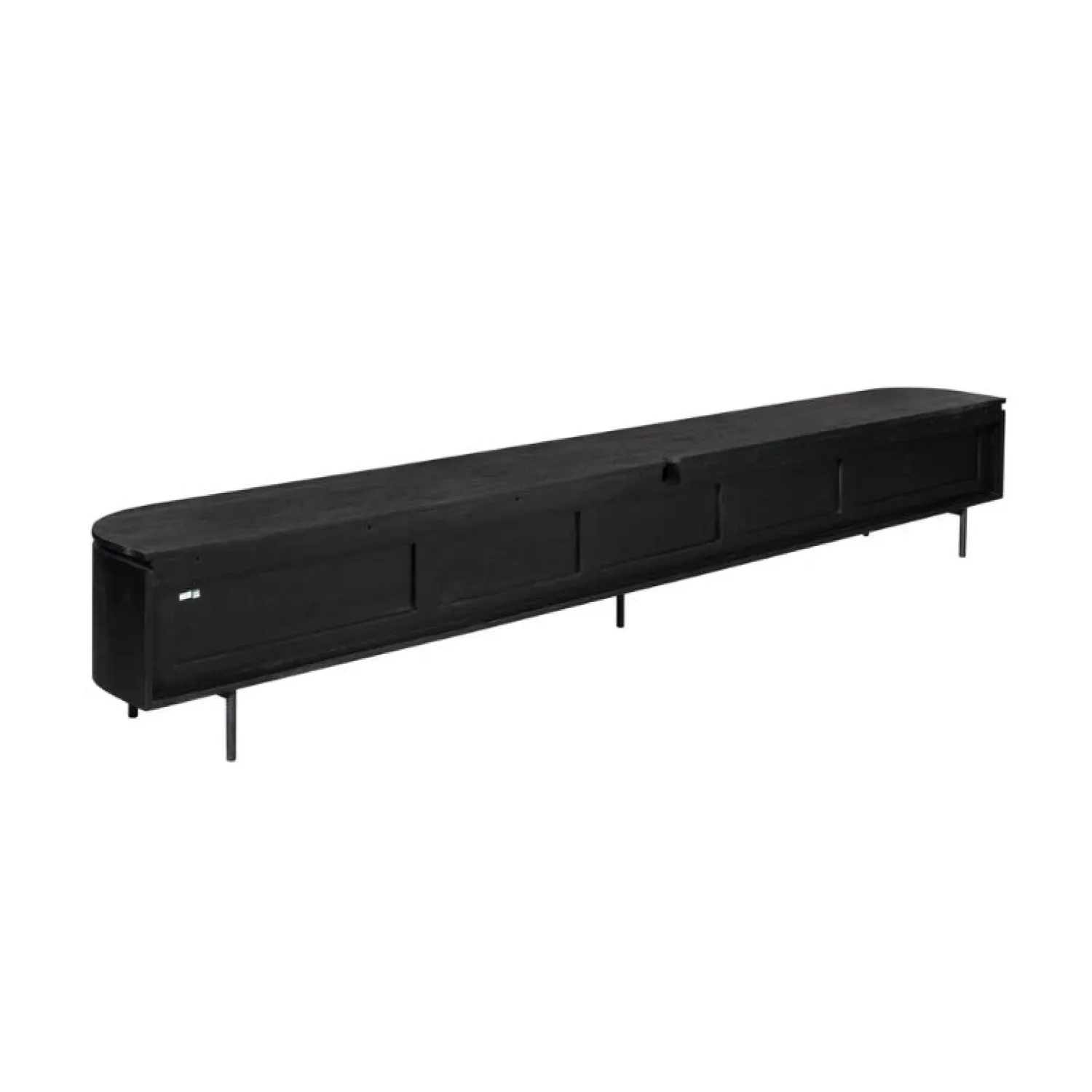 Furndea Industriele Kasten|Tv Meubels|Evi Zwevend Tv meubel Zwart Mangohout 280cm