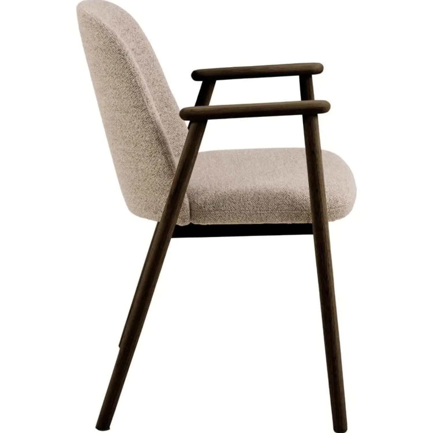 Nordhavn Eetkamerstoelen|Evron Eetkamerstoel Beige met bruine poten
