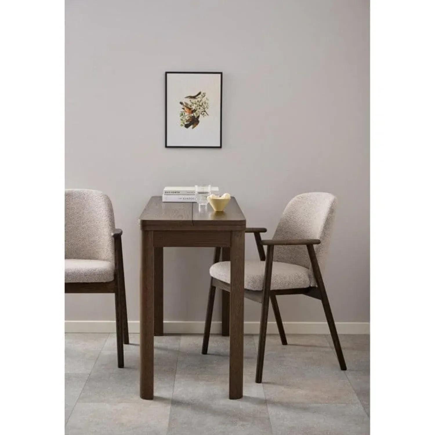 Nordhavn Eetkamerstoelen|Evron Eetkamerstoel Beige met bruine poten