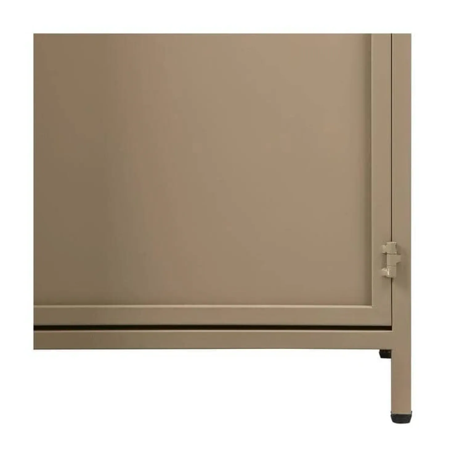 WOOOD Vitrinekasten|Industriele Kasten|Exhibit Vitrinekast metaal khaki 99 cm