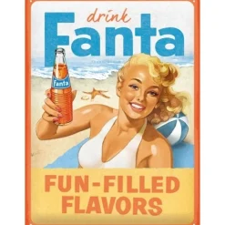 Cavetown Metalen Borden|Fanta - Beach girl - metalen bord