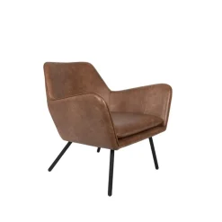 NORI Living Fauteuils|Fauteuil Bon Bruin PU leer
