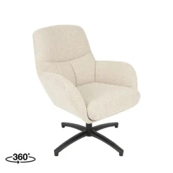 Label51 Fauteuils|Fauteuil Chill Zone Naturel Boucle Zwarte poot