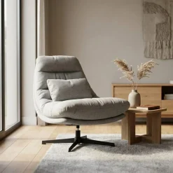 Eleonora Fauteuils|Fauteuil Cooper met kussen grijs Houston